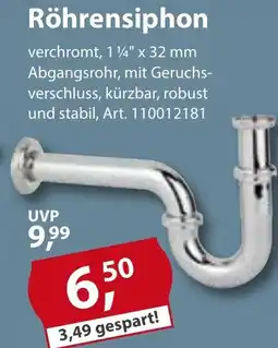 Sonderpreis Baumarkt Röhrensiphon Angebot