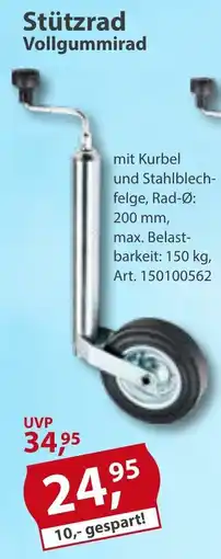 Sonderpreis Baumarkt Stützrad Vollgummirad Angebot