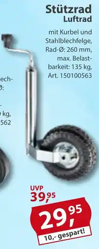 Sonderpreis Baumarkt Stützrad Luftrad Angebot