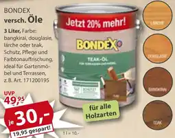 Sonderpreis Baumarkt BONDEX versch. Öle Angebot