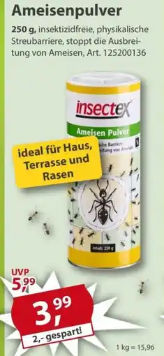 Sonderpreis Baumarkt insectex Ameisenpulver Angebot