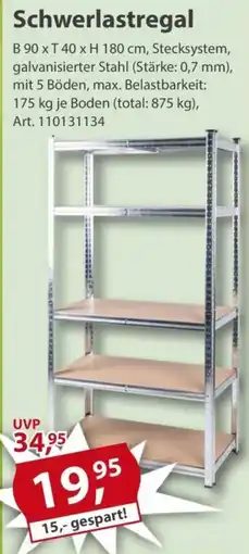 Sonderpreis Baumarkt Schwerlastregal Angebot
