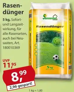 Sonderpreis Baumarkt Sonnenhof Rasendünger Angebot