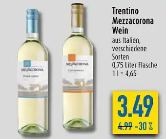 diska Trentino Mezzacorona Wein 750 ml Angebot