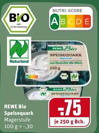 REWE Rewe Bio Speisequark 250g Becher Angebot