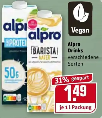 REWE Alpro Drinks 1L Angebot