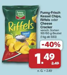 Famila Nord West Funny-Frisch Kessel Chips, Riffels oder Cheese Cracker Angebot