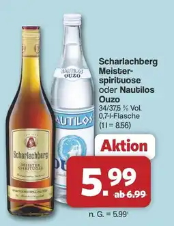 Famila Nord West Scharlachberg Meister- spirituose oder Nautilos Ouzo Angebot