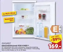 Famila Nord West exquisit Vollraumkühlschrank KS16-V-040E Angebot