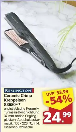 Famila Nord West REMINGTON Ceramic Crimp Kreppeisen S3580 Angebot
