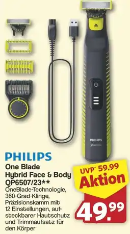 Famila Nord West PHILIPS One Blade Hybrid Face & Body QP6507/23 Angebot