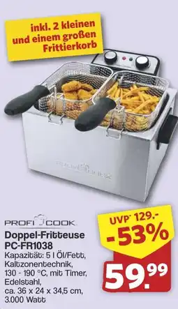 Famila Nord West PROFI COOK Doppel-Fritteuse PC-FR1038 Angebot