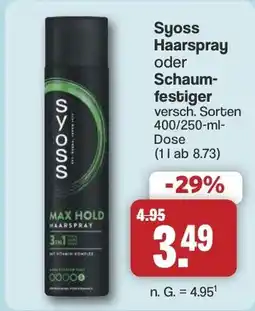 Famila Nord West Syoss Haarspray oder Schaumfestiger Angebot