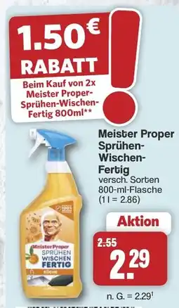 Famila Nord West Meister Proper Sprühen- Wischen- Fertig Angebot