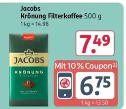 Rossmann Jacobs Krönung Filterkaffee 500 g Angebot