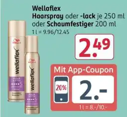 Rossmann Wellaflex Haarspray oder -lack je 250 ml oder Schaumfestiger 200 ml Angebot