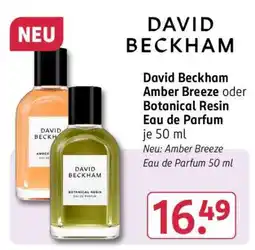 Rossmann David Beckham Amber Breeze oder Botanical Resin Eau de Parfum je 50 ml Angebot