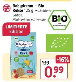 Rossmann Babydream – Bio Kekse 125 g – Limitierte Edition: Himbeerkeks mit Vanille Angebot