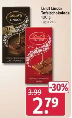 Rossmann Lindt Lindor Tafelschokolade Angebot
