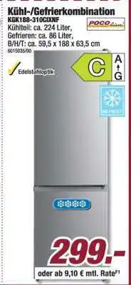 Poco Kühl-/Gefrierkombination KGK188-310CIXNF Angebot