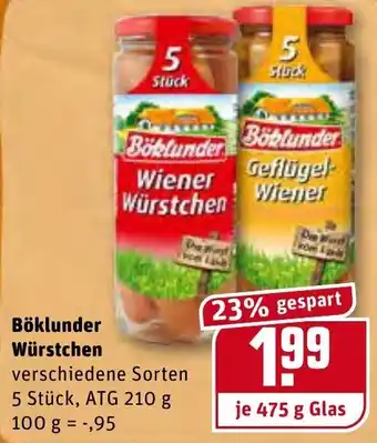 REWE Böklunder Würstchen 475g Angebot