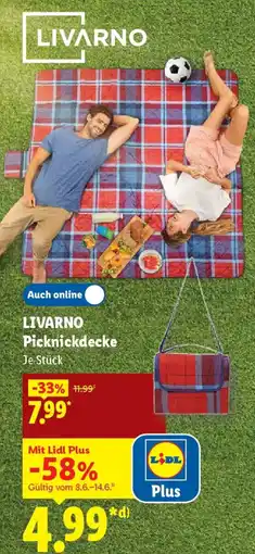 Lidl LIVARNO Picknickdecke Angebot