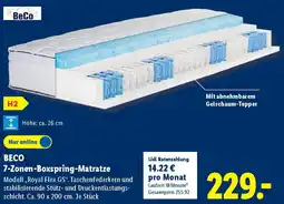 Lidl BECO 7-Zonen-Boxspring-Matratze Angebot