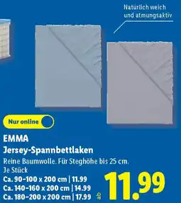Lidl EMMA Jersey-Spannbettlaken Angebot