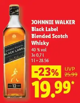 Lidl JOHNNIE WALKER Black Label Blended Scotch Whisky Angebot