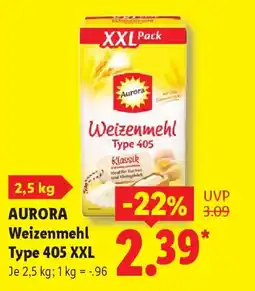 Lidl AURORA Weizenmehl Type 405 XXL Angebot