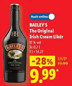 Lidl BAILEY'S The Original Irish Cream Likör Angebot