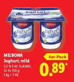 Lidl MILBONA Joghurt, mild Angebot