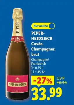 Lidl PIPER- HEIDSIECK Cuvée, Champagner, brut Champagne/ Frankreich Angebot