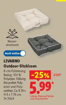 Lidl LIVARNO Outdoor-Sitzkissen Angebot