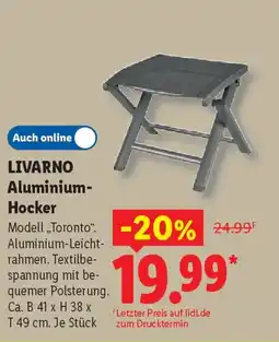 Lidl LIVARNO Aluminium- Hocker Angebot