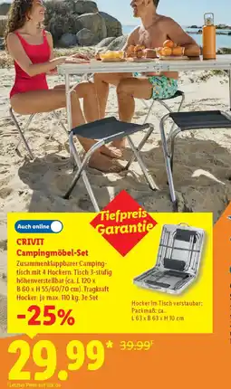 Lidl CRIVIT Campingmöbel-Set Angebot