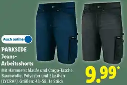 Lidl PARKSIDE Jeans Arbeitsshorts Angebot