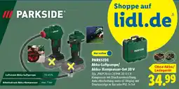 Lidl PARKSIDE Akku-Luftpumpe/ Akku Kompressor-Set 20 V Angebot