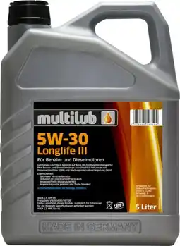 Globus Baumarkt Multilub Motoröl 5W30 Longlife Angebot