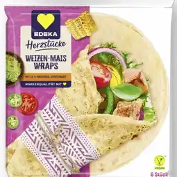 Scheck-in-Center Edeka Herzstücke Weizen-Mais-Wraps Vegan Angebot