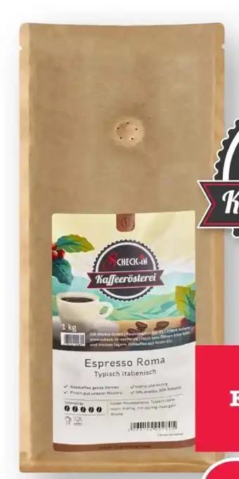 Scheck-in-Center Scheck-in Kaffeerösterei Espresso Roma Angebot