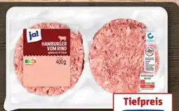 REWE Center ja! Hamburger vom Rind Angebot