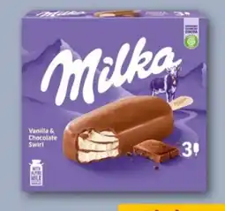 REWE Center Milka Stieleis Vanilla & Chocolate Swirl Angebot