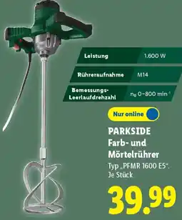 Lidl PARKSIDE Farb- und Mörtelrührer Angebot