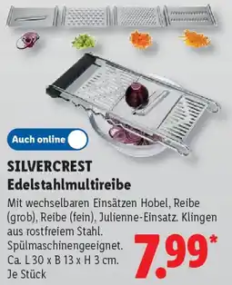 Lidl SILVERCREST Edelstahlmultireibe Angebot