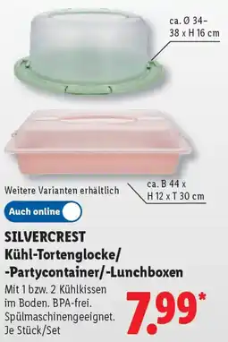Lidl SILVERCREST Kühl-Tortenglocke/ Partycontainer/-Lunchboxen Angebot