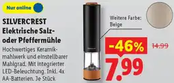 Lidl SILVERCREST Elektrische Salz- oder Pfeffermühle Angebot