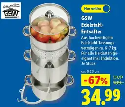 Lidl GSW Edelstahl Entsafter Angebot