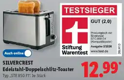 Lidl SILVERCREST Edelstahl-Doppelschlitz-Toaster Angebot