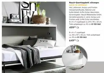 Tchibo Rauch Querklappbett Orange Angebot